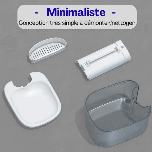 Conception minimaliste facile à démonter nettoyer fontaine a eau chat DetectFlow