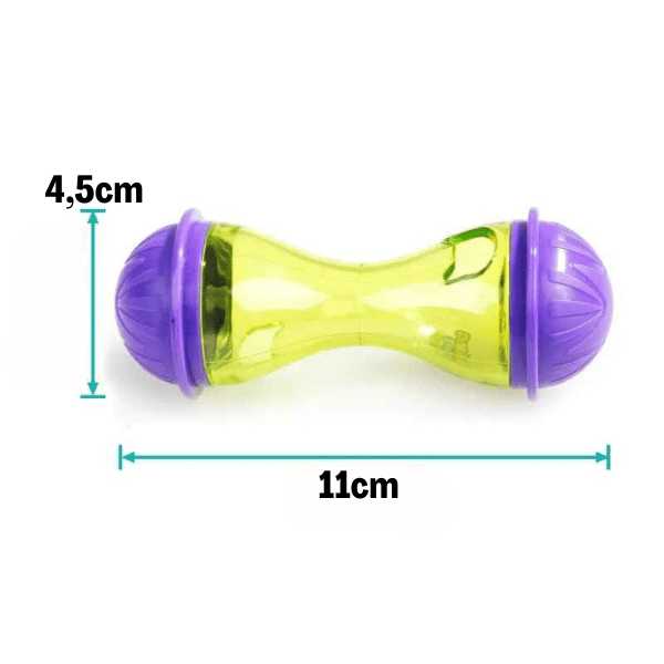 Distributeur croquettes chat interactif anti stress jouet roller dimensions | RollerFeeder™