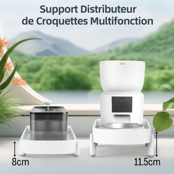 Distributeur de croquettes pour chat support surélevé multifonction | Raised Support™