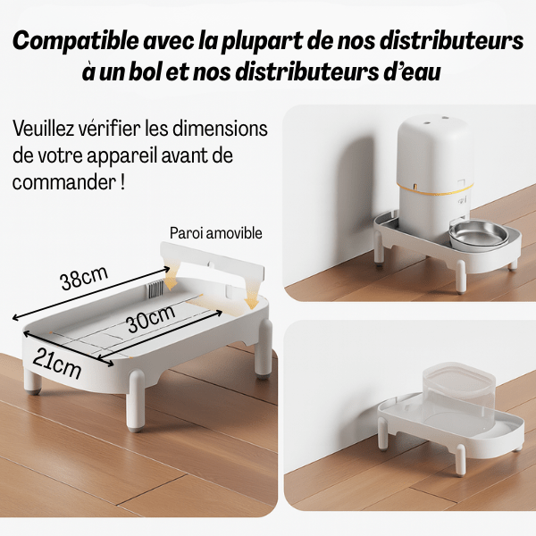 Distributeur de croquettes pour chat support surélevé polyvalent | Raised Support™