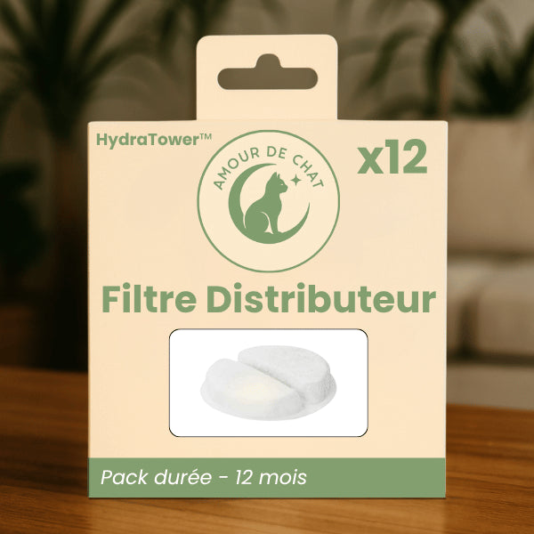 Filtre distributeur eau chat pack longue durée douze mois filtration