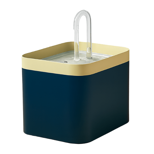 Fontaine a eau chat jaune bleu marine rectangle robinet Robyss™