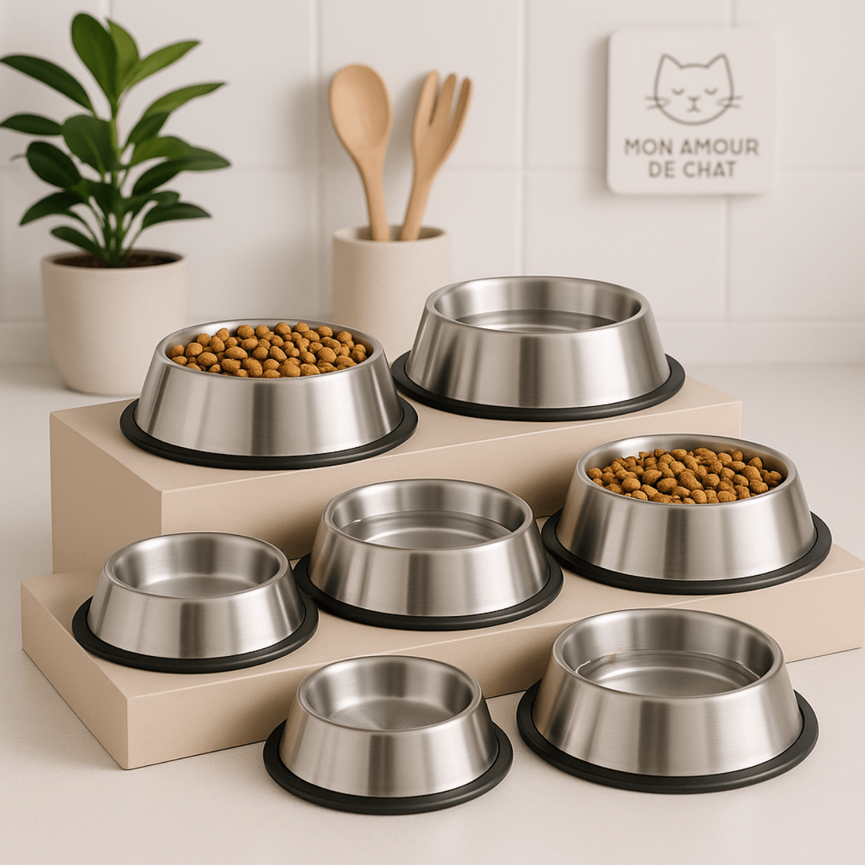 Gamelle chat | Croc Inox™ - Mon Amour de Chat