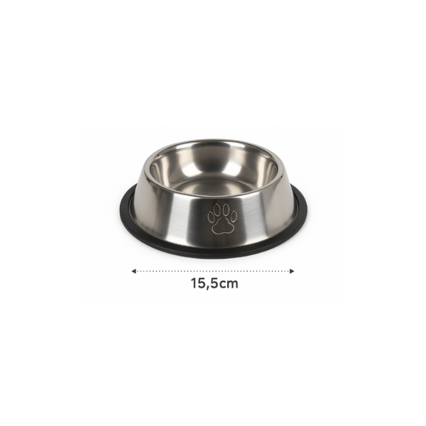 Gamelle chat inox antidérapante 15.5cm Croc'Inox™