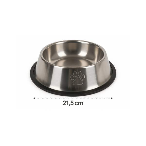 Gamelle chat inox antidérapante 21,5cm Croc'Inox™