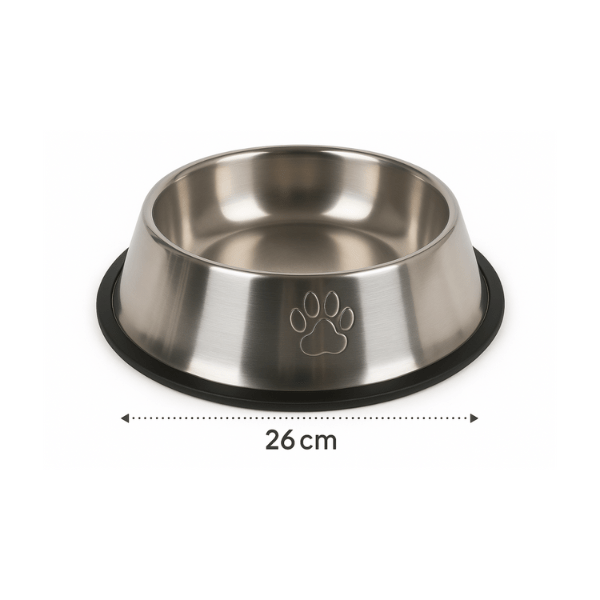 Gamelle chat inox antidérapante 26cm Croc'Inox™