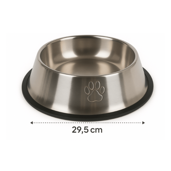Gamelle chat inox antidérapante 29,5cm Croc'Inox™