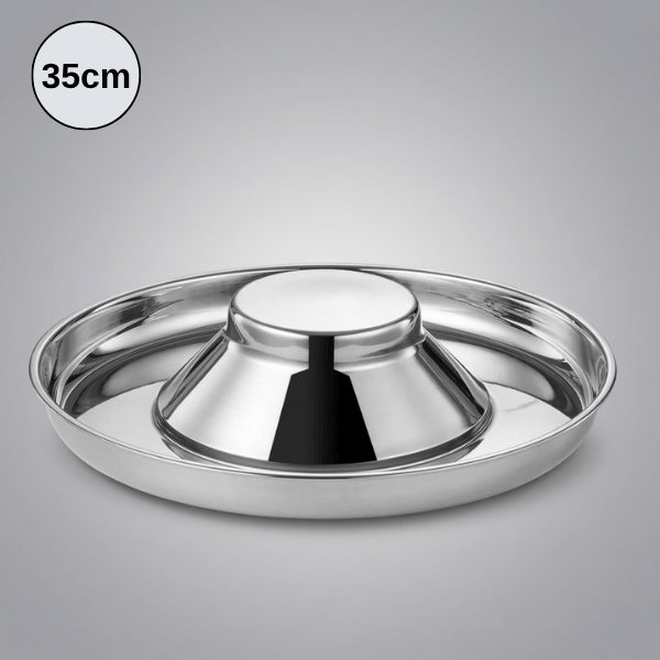 Gamelle glouton chat inox 35 cm grande capacité anti renversement pour réduire les régurgitations