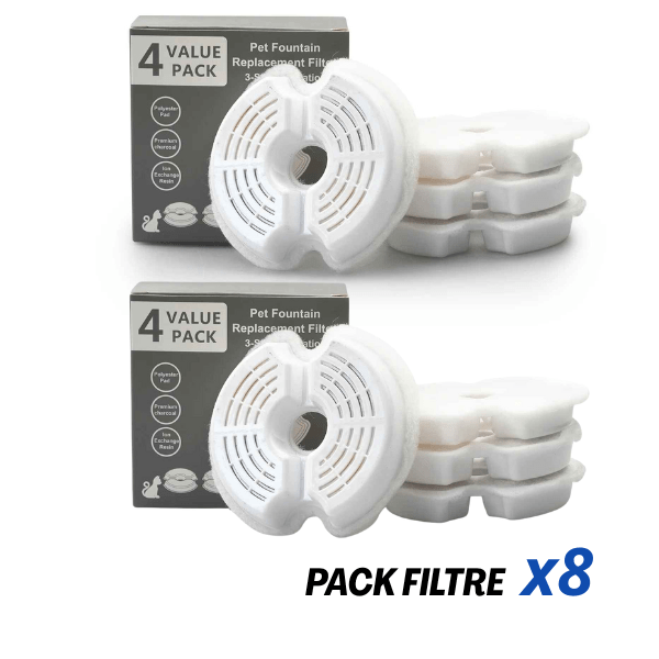 Pack durée filtre fontaine chat x8 PearlFlow™