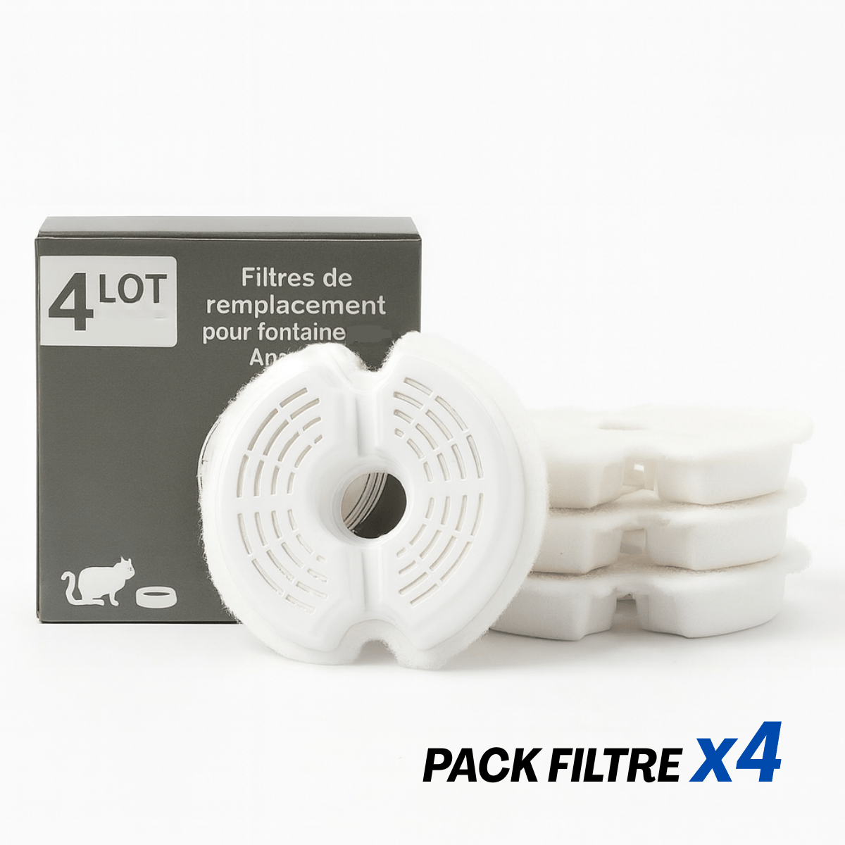 Pack équilibre filtre fontaine chat x4 PearlFlow™