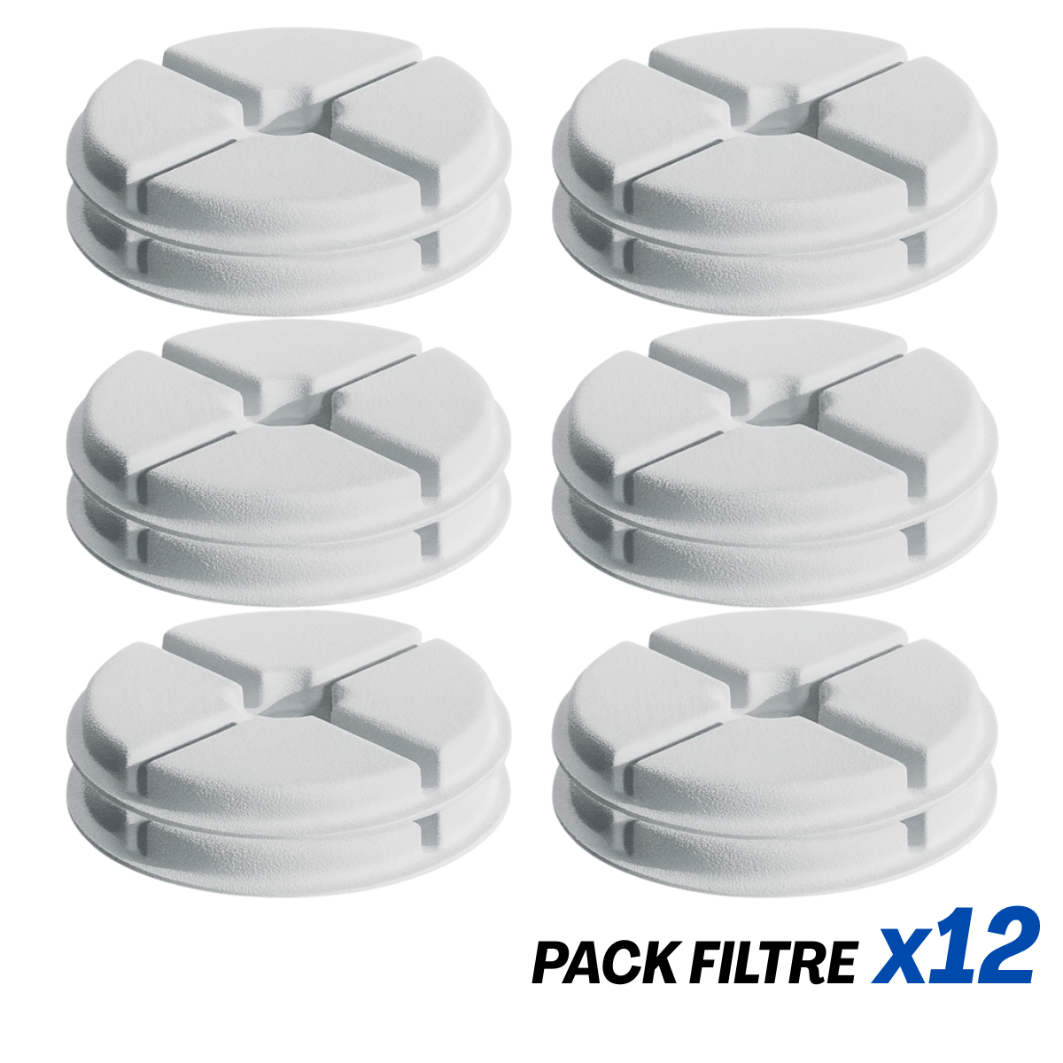 pack durée filtre fontaine chat x12 pour fontaine a eau pour chat ceramique ronde CrystalPaws™