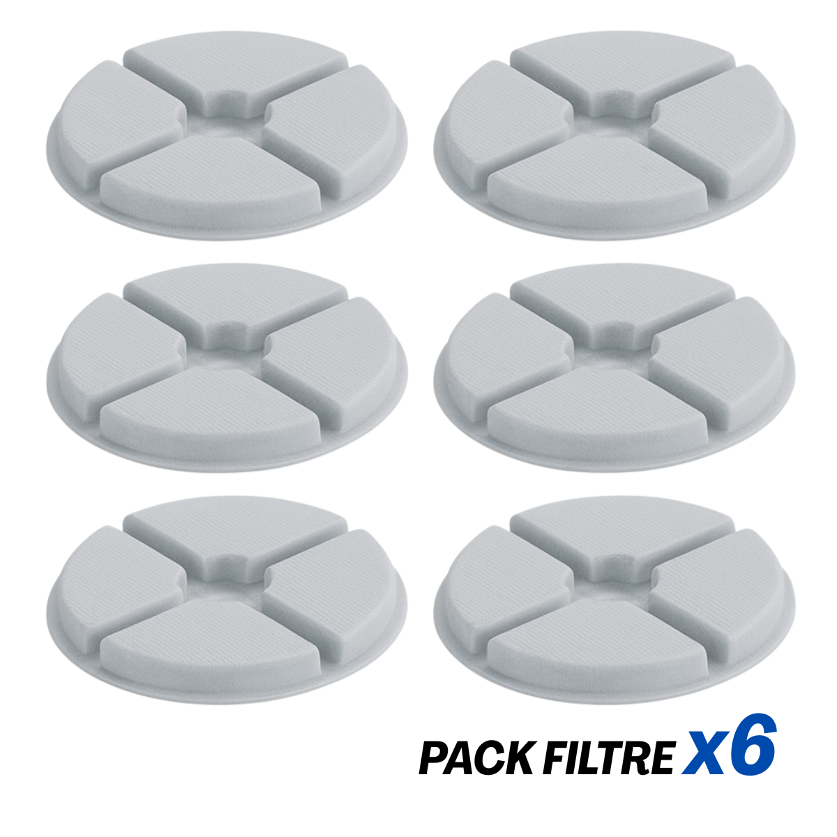 pack équilibre filtre fontaine chat x6 pour fontaine a eau pour chat ceramique ronde CrystalPaws™