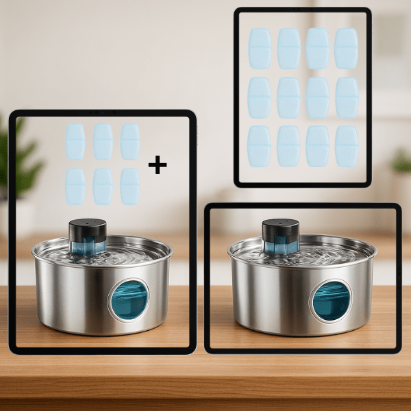 Quelle variante choisir pour la fontaine à eau pour chat inox sans fil Vinox™ ?