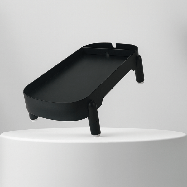 Support distributeur de croquettes pour chat ergonomique noir Raised Support™