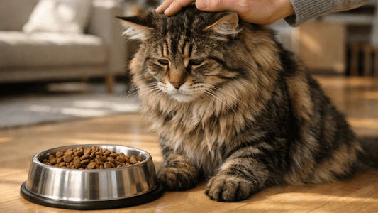 Chat qui ne mange plus devant sa gamelle : maine coon boude et maître inquiet