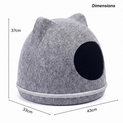 Abri pour chats compact dimensions confortables adaptés tout type et âge félin
