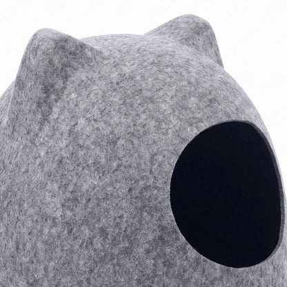 Abri pour chats en feutre naturel résistant avec surface douce texturée