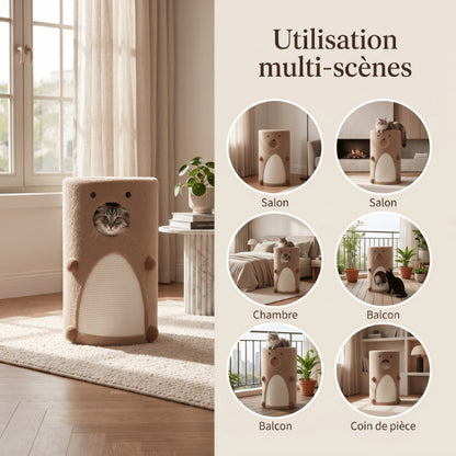 Abris chat compact facile à placer dans salon chambre ou coin intérieur