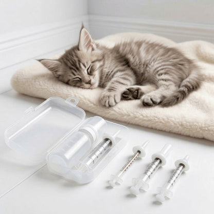 Biberon chaton kit complet avec accessoires pour nourrir chaton et favoriser récupération