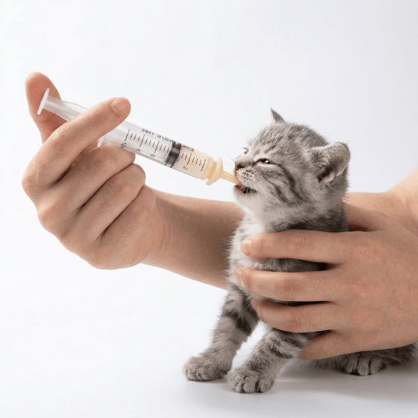 Biberon chaton avec seringue pour allaitement précis et alimentation sécurisée du chaton