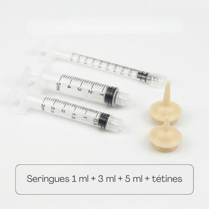Biberon chaton petites seringues 1ml 3ml 5ml pour nourrir chatons fragiles facilement