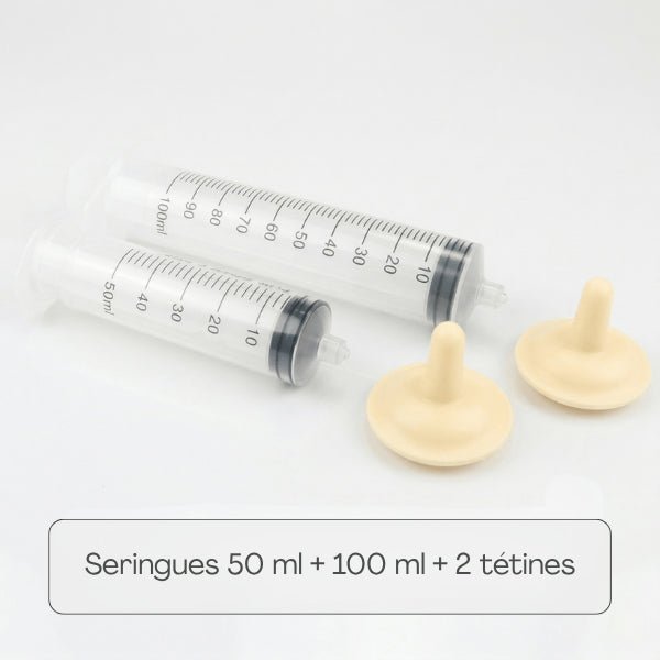 Biberon chaton à seringues avec tétines 50ml 100ml pour alimentation adaptée croissance du chaton