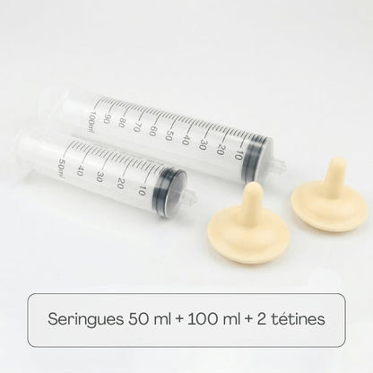 Biberon chaton à seringues avec tétines 50ml 100ml pour alimentation adaptée croissance du chaton
