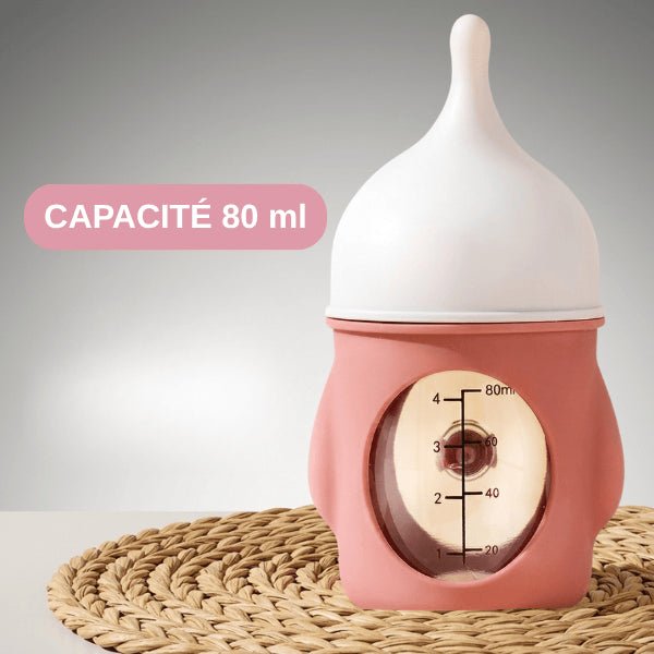 Chatons biberon 80 ml rose graduation visible contrôle précis alimentation