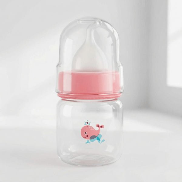 Biberon pour chaton 60ml rose avec dessin ludique pour nourrir chaton en douceur