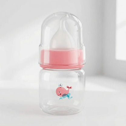 Biberon pour chaton 60ml rose avec dessin ludique pour nourrir chaton en douceur
