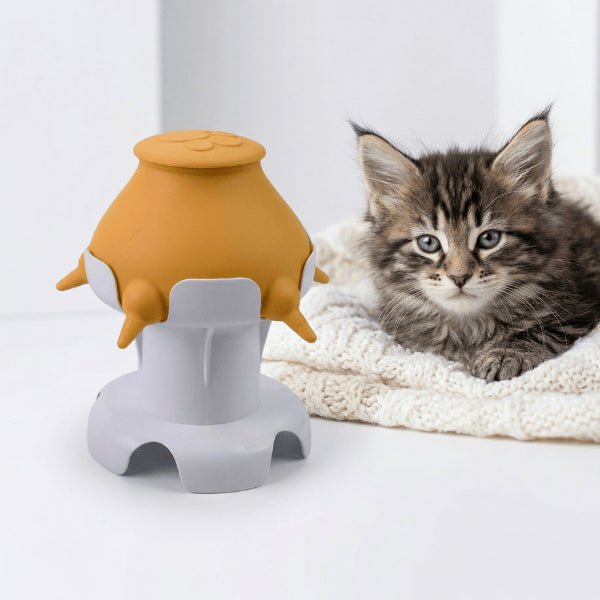 Biberon pour chatons surélevé à 5 tétines silicone débit doux anti étouffement et confort optimal
