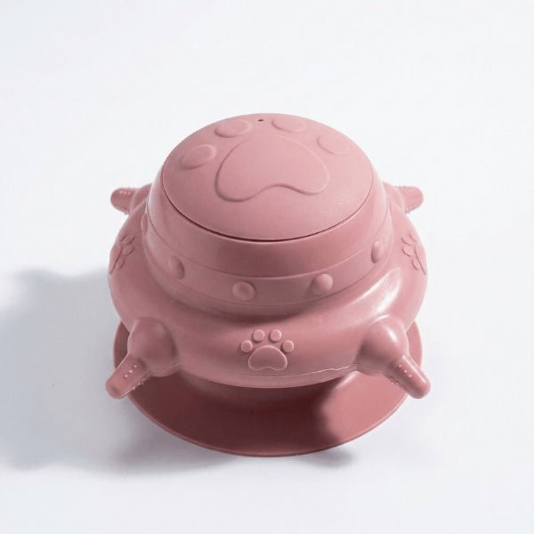 Biberon pour chatons rose vue dessus multi tétines silicone débit doux anti étouffement