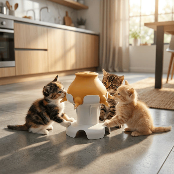 Biberon pour chatons permet nourrir plusieurs chatons simultanément favorise autonomie et apaisement