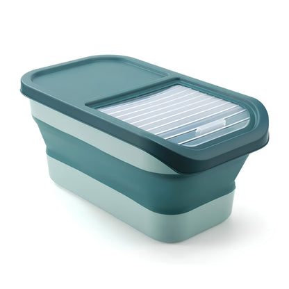 Boite a croquette pliable 5 kg avec couvercle coulissant hermétique pratique quotidiennement