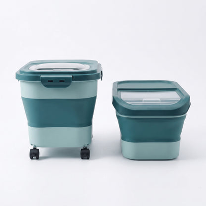Boite a croquette grande capacité pliable compacte facilitant le rangement dans les petits espaces