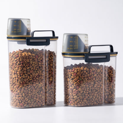 Boite à croquettes chat organisation repas à bec verseur compacte 1,5 kg et 2 kg