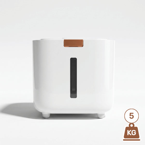 Boite croquette chat hermétique compacte 5 kg avec fenêtre transparente de contrôle