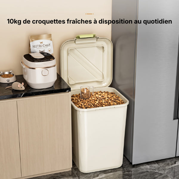 Boite croquettes chat grande capacité hermétique idéale pour stockage quotidien longue durée