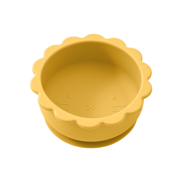 Bol chaton mignon en silicone ventouse lion jaune - SikBowl™