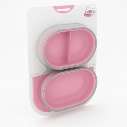 Bol tapis rose pour gamelle automatique chat avec puce pack x2 - MiaoMatic Puce™