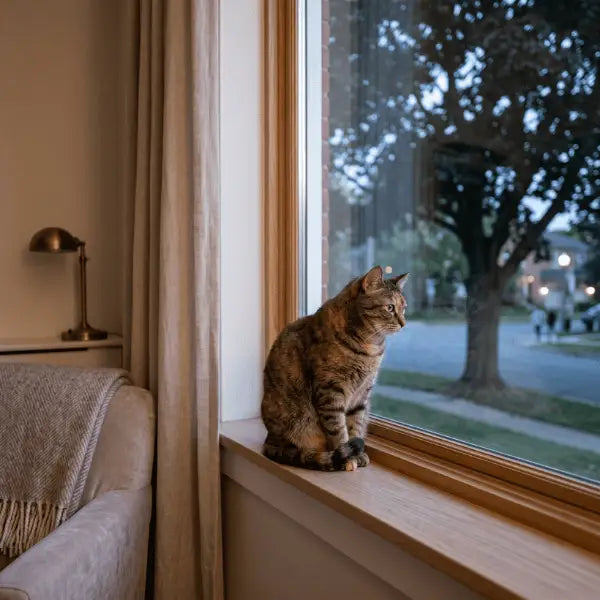 Chat observant le monde avec regard mystérieux