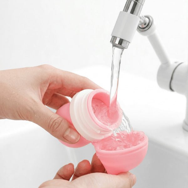 Chaton biberon nettoyage facile eau robinet démontage rapide silicone hygiénique