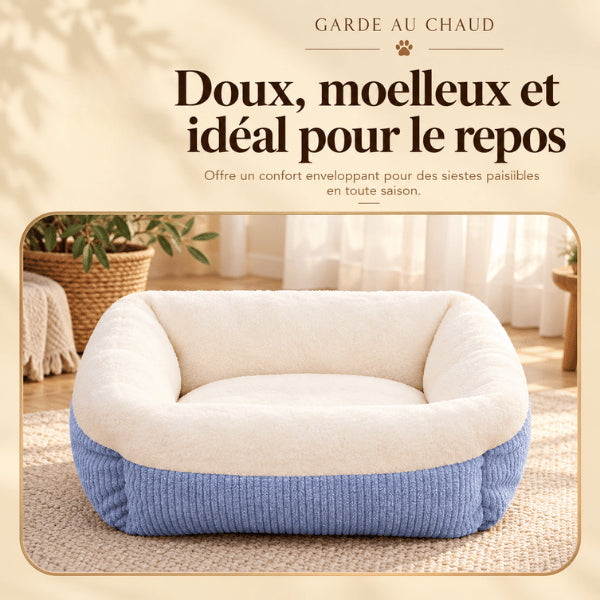 Lit chaton chaud orange conservant la chaleur pour un repos confortable