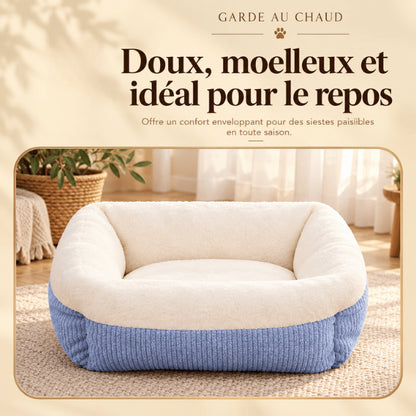 Lit chaton chaud orange conservant la chaleur pour un repos confortable