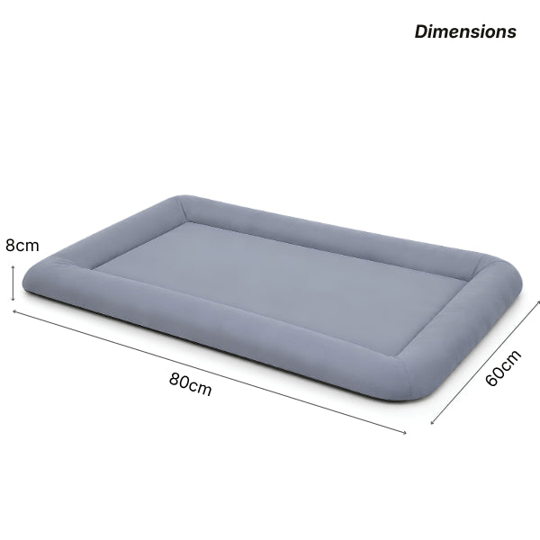 Couchage pour chat 80 x 60 x 8 cm avec rebords rembourrés