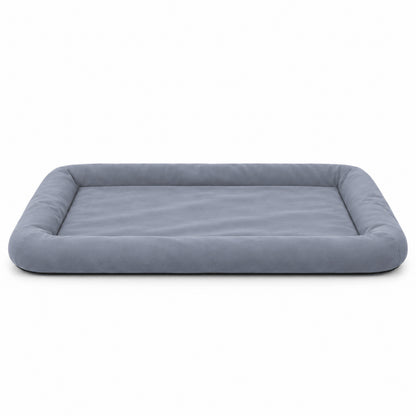 Couchage pour chat gris étanche avec matelas plat et contours rembourrés