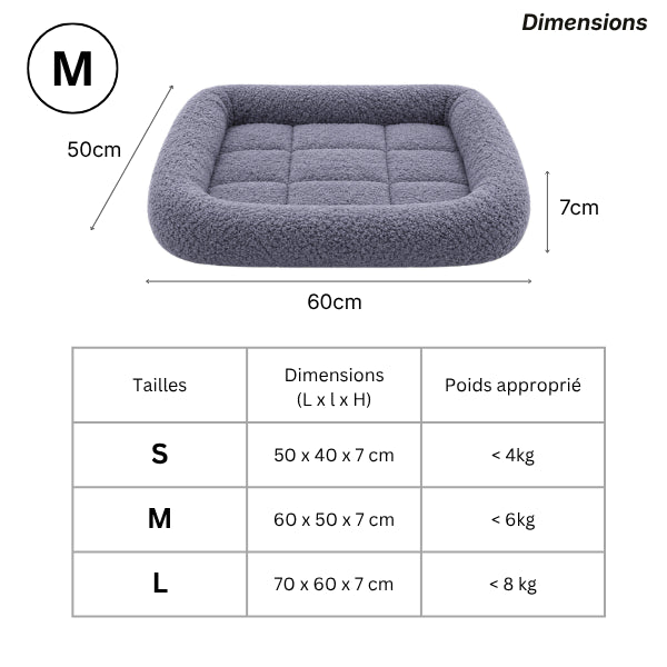 Couchage pour chats tailles S M L avec matelas épais 7 cm