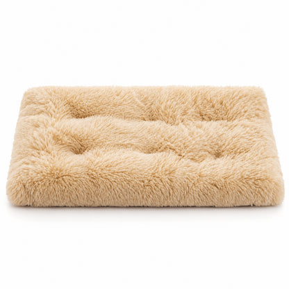 Couchages pour chats beige chaud en peluche douce avec matelas épais