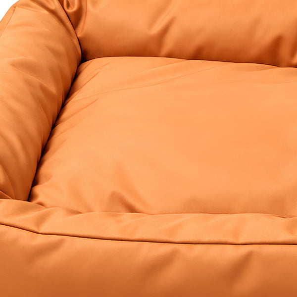 Coussin pour chat en tissu technique imperméable orange facile à nettoyer