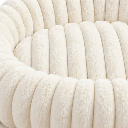 Coussin pour chat ondulé en peluche douce fourrure et coton rembourré zoom matière
